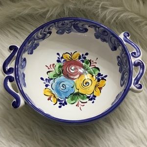 Floral hand painted Portugal small bowl